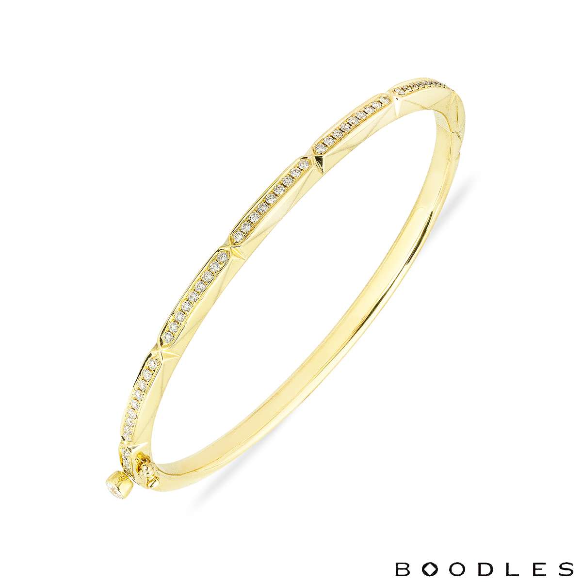Boodles Yellow Gold Art Deco Jazz Diamond Bracelet 0.67ct